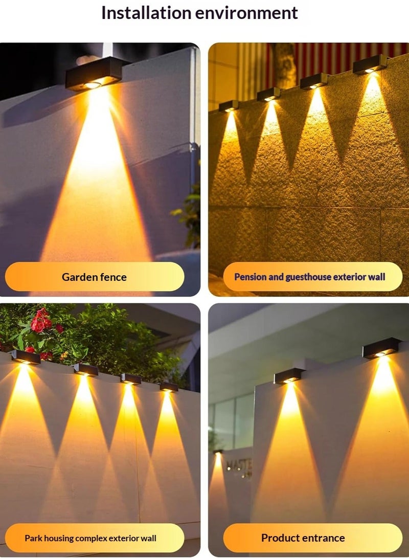ARNOTEC Super Bright Solar Wall Lights Outdoor Waterproof, Warm White LED Solar Powered Wall Lamps with Up & Down Lighting, Decorative Garden Yard Fence Porch Stair Lights for Home Courtyard – 1 Pack - Image 3