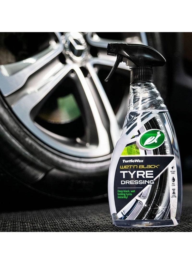 TurtleWax Wet N Black Car Tyre Dressing Spray 500 ML  - Image 2