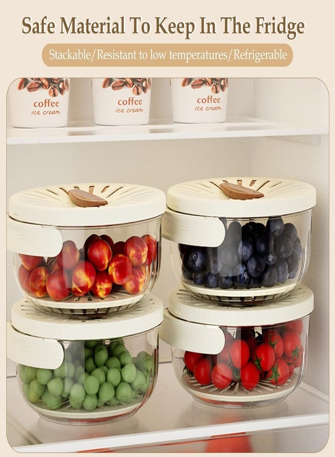 Envop Kitchen Colanders Bowl Multifunctional Fruit and Veggie Washing Bowl with Lid Plastic Food Strainers Colander Draining Basket Folding Handle Kitchen Transparent Drain Basket for Food Storage. - Image 5