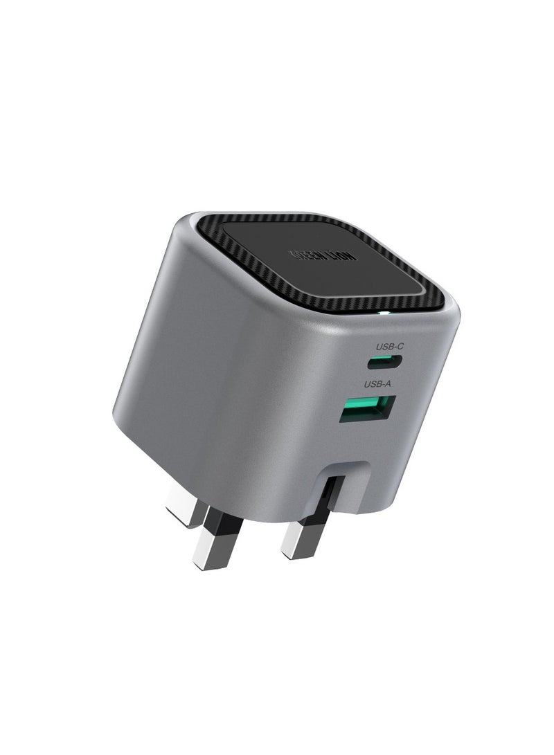 GREEN LION Premium Series GaN Wall Charger - Dual Port, PD 45W,with C to C Cable / Foldable Plug / GaNStorm Technology - Grey - Image 1