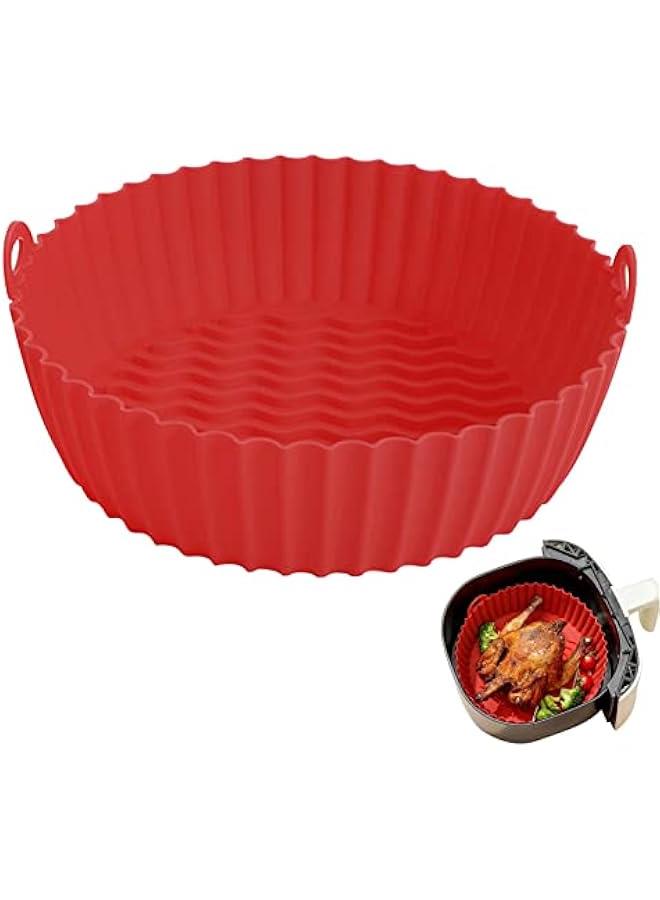 Air Fryer Silicone Pot,7.5 Inches Food Safe Air Fryers Oven Accessories,Reusable Air Fryers Baking Oven Accessories,Safe Silicone Liners Pot Basket For Round Air Fryer,Easy Cleaning,for Home Kitchen - Image 1