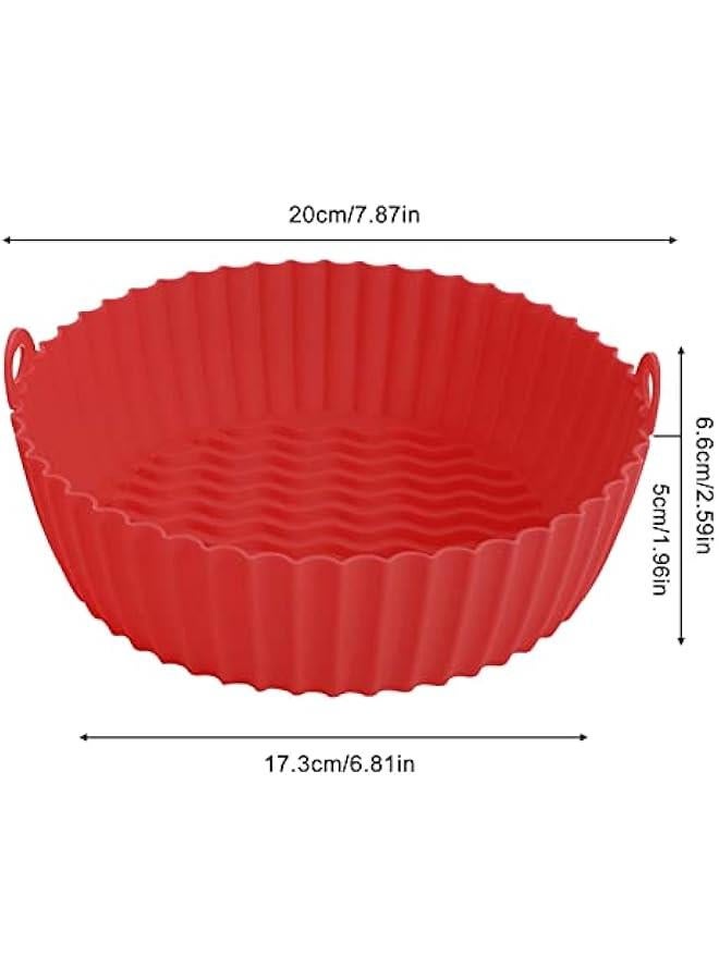 Air Fryer Silicone Pot,7.5 Inches Food Safe Air Fryers Oven Accessories,Reusable Air Fryers Baking Oven Accessories,Safe Silicone Liners Pot Basket For Round Air Fryer,Easy Cleaning,for Home Kitchen - Image 3