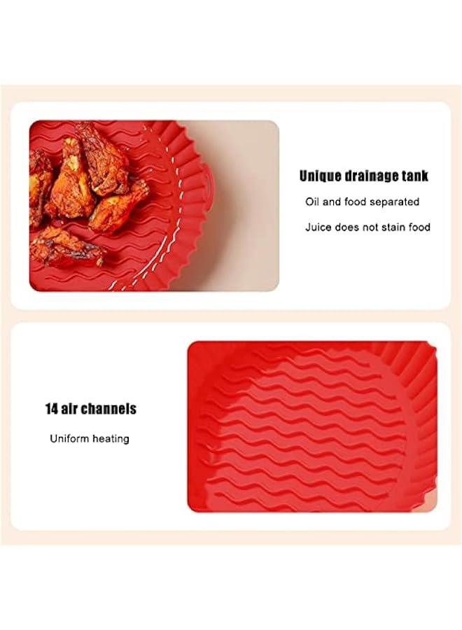 Air Fryer Silicone Pot,7.5 Inches Food Safe Air Fryers Oven Accessories,Reusable Air Fryers Baking Oven Accessories,Safe Silicone Liners Pot Basket For Round Air Fryer,Easy Cleaning,for Home Kitchen - Image 5