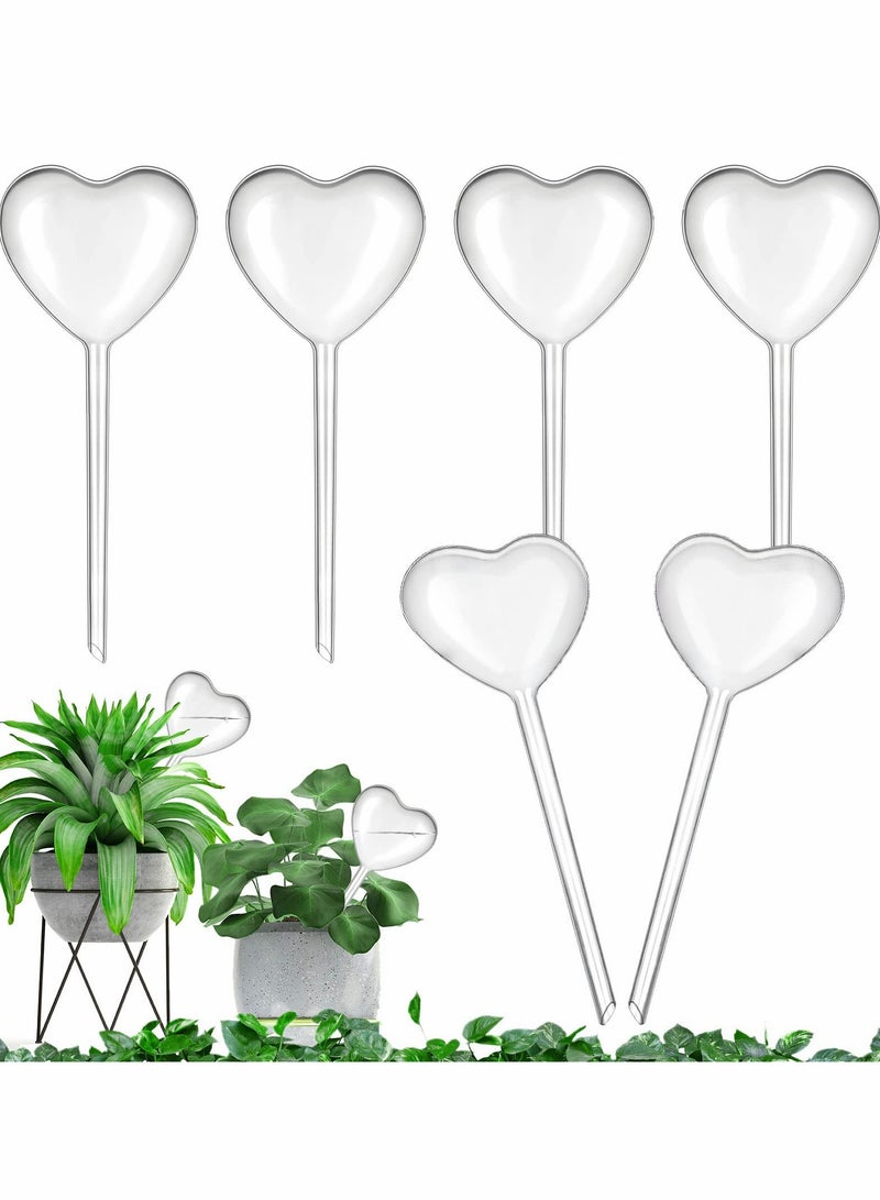 SOLARAE Plant Watering Globes, Large Self Globes Plastic PVC Bulbs Houseplants Indoor Plants Potted Heart-shaped (6 Piece ) - Image 1