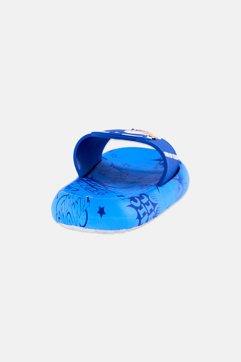 SONIC Kids Boy Sonic The Hedgehog Slip On Slides, Blue - Image 2