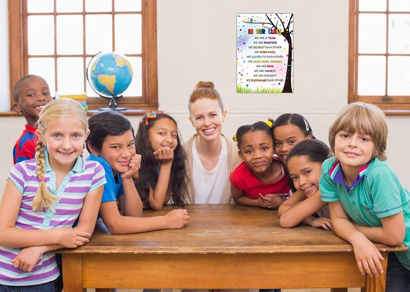FLYAB Classroom Rules Poster - 12"x18" Motivational Back To School Classroom Decorations Inspirational Posters for Preschool Kindergarten Elementary Virtual Learning Teacher Supplies - Image 4