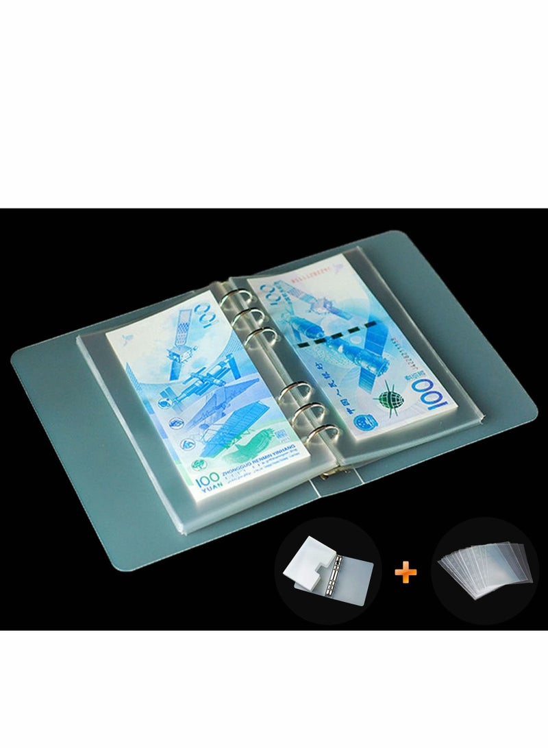 Captaintech Dollar Bill Holder for Collectors Paper Money Currency Sleeves Collection Album, Cash Holders Book Banknote Collection, Clear - Image 3