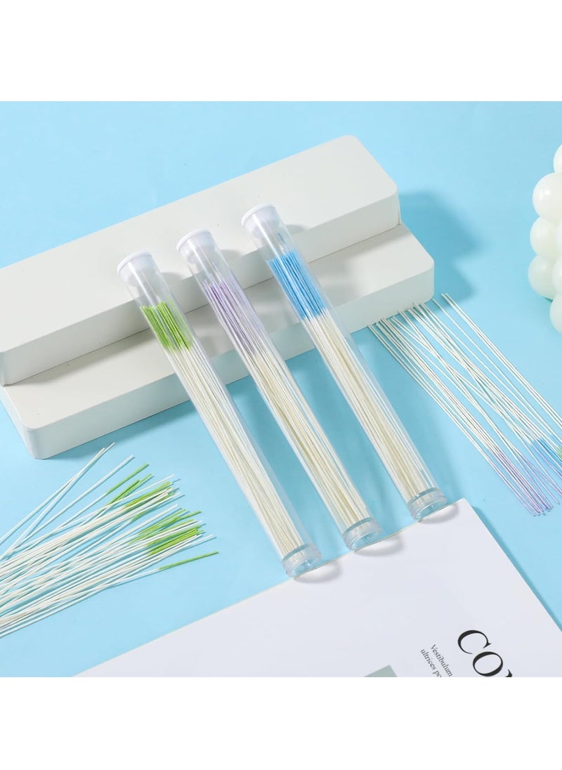 Moza 180 PCS Ear Hole Ear Care Kit Disposable Earrings Hole Cleaner Ear Piercing Care Cleaning Tool Ear Hole Cleaning Line Ear Piercing Cleaning Floss for Girls Women Men (Green, Purple, Blue)  - Image 3
