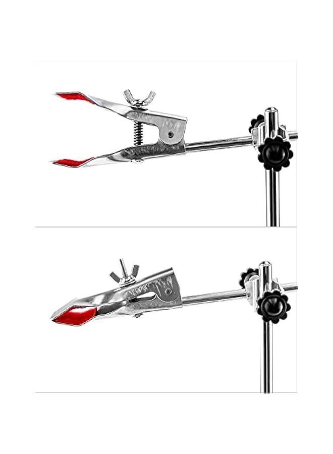 Arabest Laboratory Stands Support Set, Steel Lab Stand Set with Cast Iron Base, Rod 16 L with Burette Clamp and Flask Ring Clamps  - Image 3