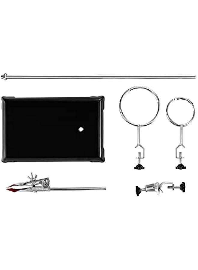 Arabest Laboratory Stands Support Set, Steel Lab Stand Set with Cast Iron Base, Rod 16 L with Burette Clamp and Flask Ring Clamps  - Image 5