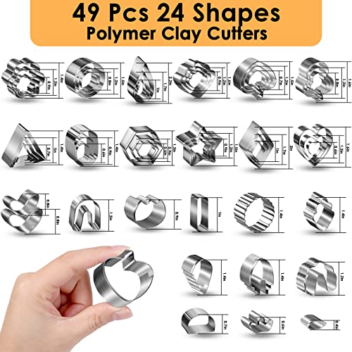 Cruzix Polymer Clay Cutters for Earrings Making, 705 PCS Clay Cutters Set with 49 Shapes Stainless Steel Clay Cutter Tools, 640 PCS Jewelry Accessories, 16 Circle Shape Earring Cutters for Polymer Clay - Image 3