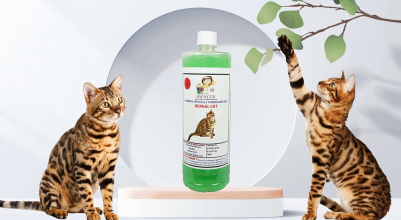 SWACCH Shampoo Specially FORMULATED for Bengal Cat (1 Litre) NEEM ALOVERA - Image 2
