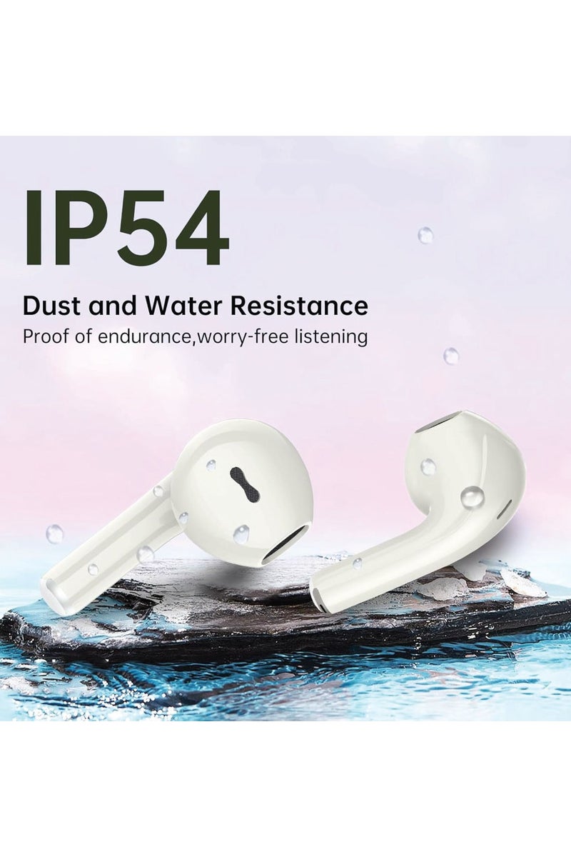 AirLits11 True Wireless Earbuds | Bluetooth 5.3 | ENC Noise Reduction | 38 Hours Playtime | Fast Charging | One Touch Control(Crescent White)