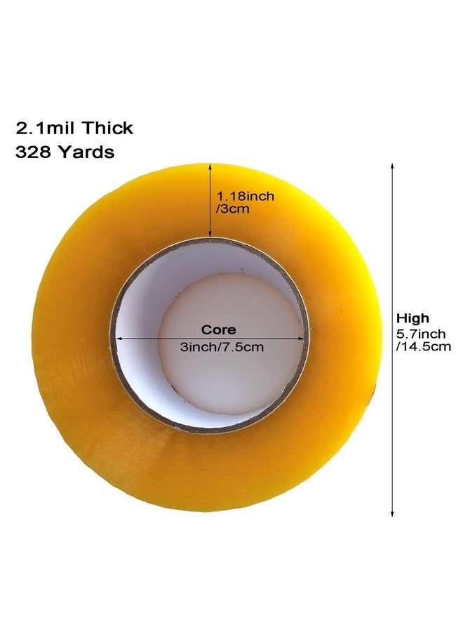 HinchJone - Heavy Duty Packaging Tape 2.36” X 328 Yards Clear Packaging Tape For Shipping Packaging Moving Sealingstrong Seal On Box Types Clear Yellow1 Roll - Image 1