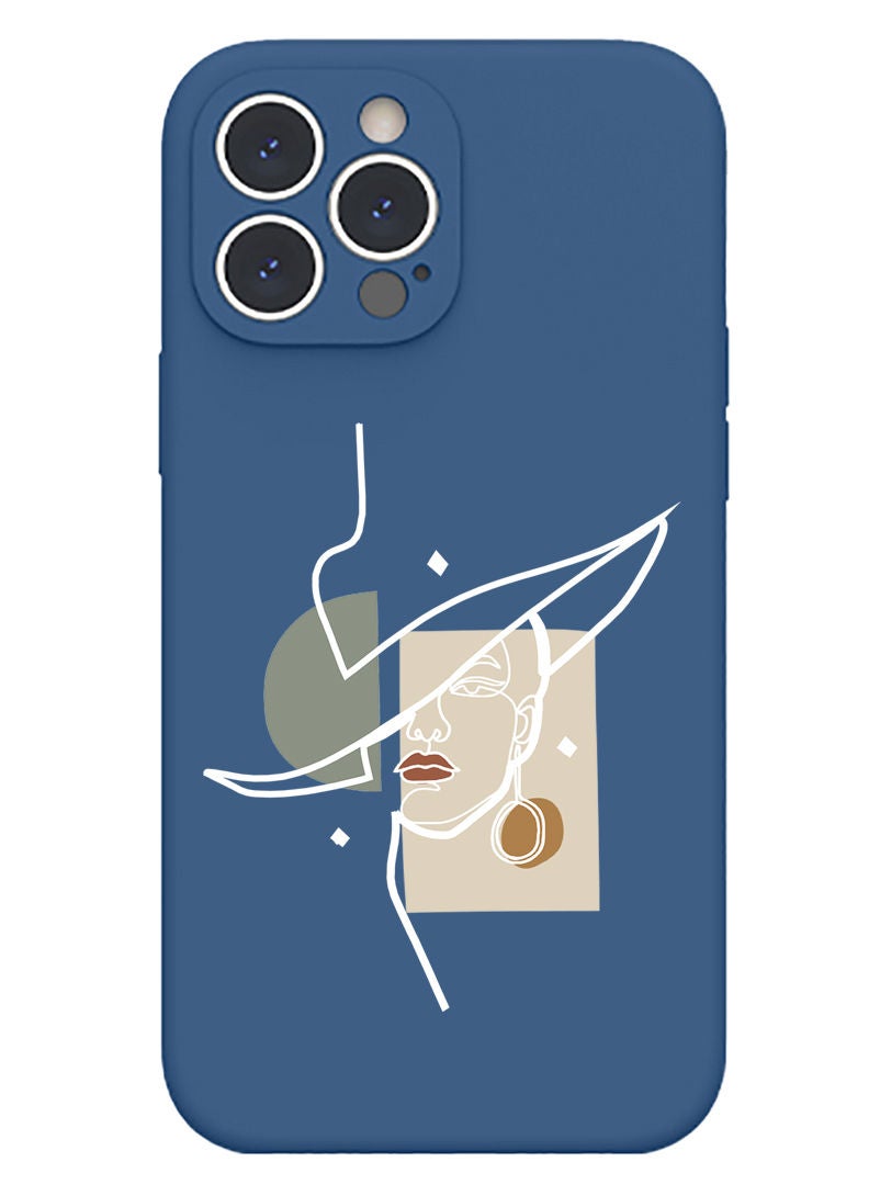 Theodor Protective Slim Fit Case Liquid Silicone Cover with Full Body Protection Anti-Scratch Shockproof Case For iPhone 12 Pro Max Blue  - Women in Style White - Image 1