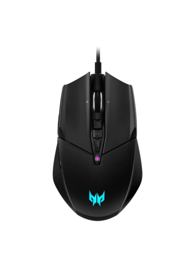 Acer Predator Cestus 335 Gaming Mouse, PixArt 3370 Sensor up to 19,000 DPI, 10 Programmable Buttons, 2000Hz Polling Rate, Hyper-Fast Infinite Scroll, RGB Lighting, Wired USB, Black - Image 1
