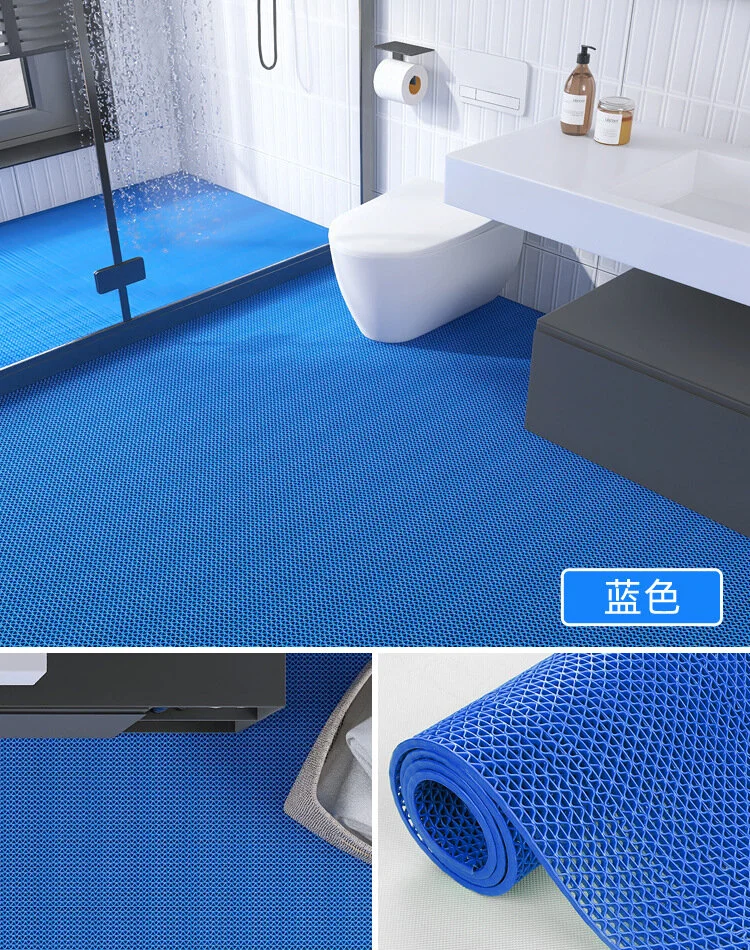 Power Style New Bathroom Shower Pool Chain Mat Doormat Anti-Slip PVC Doormat / Blue / Size: 90 cm