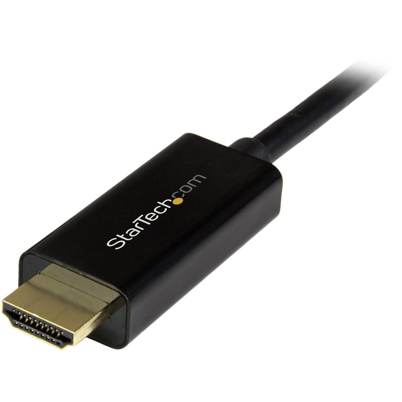 StarTech.com 3ft (1m) DisplayPort to HDMI Cable - 4K 30Hz - DisplayPort to HDMI Adapter Cable - DP 1.2 to HDMI Monitor Cable Converter - Latching DP Connector - Passive DP to HDMI Cord (DP2HDMM1MB) - Image 5
