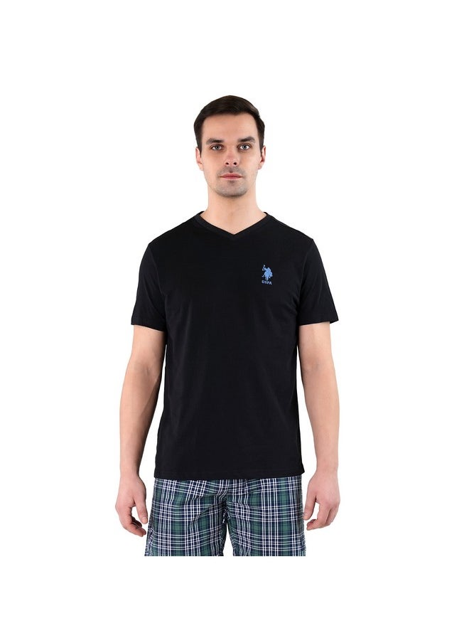 U.S. POLO ASSN. Men's Cotton Regular Fit V-Neck Embroidered Logo I638 Lounge T-Shirt, Pack Of 1 (Black_ L) - pzsku/Z37EE30B6D8A204300789Z/45/_/1740119045/c8d2e26e-9395-4695-b5f1-7da182db5691