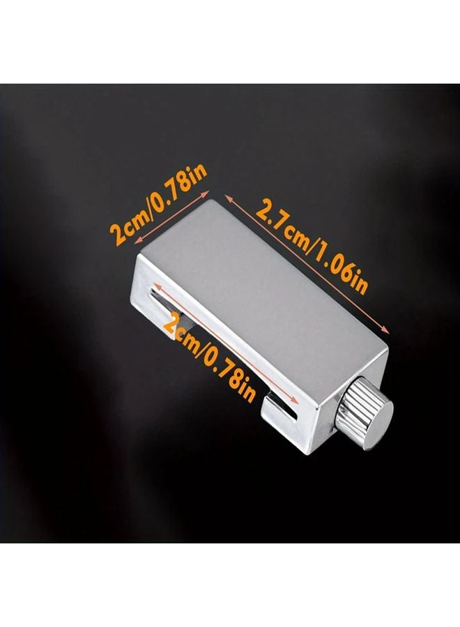 سدادة فضية ب سبيكة الألومنيوم مسطرة النجارة مع مقياس وضع علامات فولاذي دقيق - Image 1