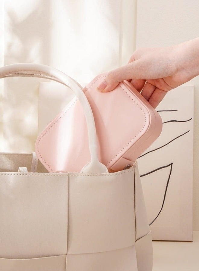 صندوق منظم مجوهرات للسفر – علبة مجوهرات صغيرة من الجلد الصناعي PU للخواتم، القلائد، الأقراط، الأساور، أزرار الكم والإكسسوارات – محفظة مجوهرات محمولة مضادة للغبار والخدوش ومقاومة للماء – هدية مثالية للنساء والفتيات للسفر، عيد الحب، أعياد الميلاد، عيد الأم، الكريسماس أو الزواج - Image 5