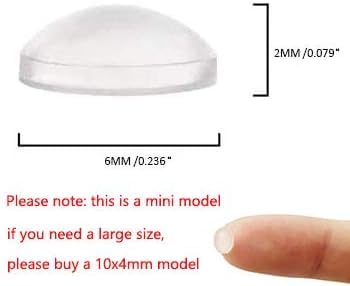 Eshanmu Self-Adhesive Clear Rubber Feet Tiny Bumpons 0.25"" In Diameter X 0.079"" Height Pack/100Pcs (6X2Mm 100Pcs) - Image 2