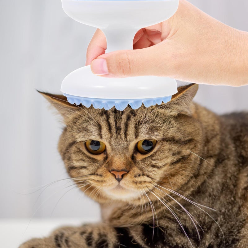Blue Plastic Pet Grooming Brush Massage Comb For Cats And Dogs Bath Supplies - Image 5