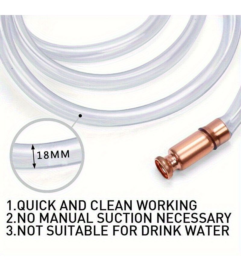 1 Set Gasoline Fuel Transfer Safety Multi Purpose Self Priming Pump Valve Original Siphon Shaker - Image 2