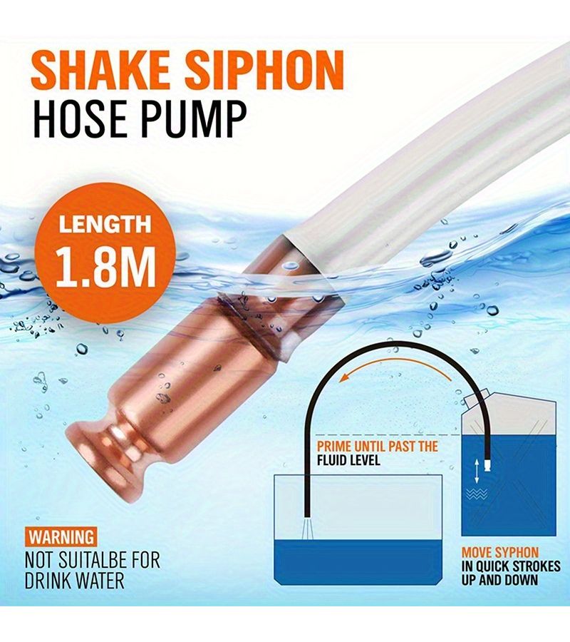 1 Set Gasoline Fuel Transfer Safety Multi Purpose Self Priming Pump Valve Original Siphon Shaker - Image 5