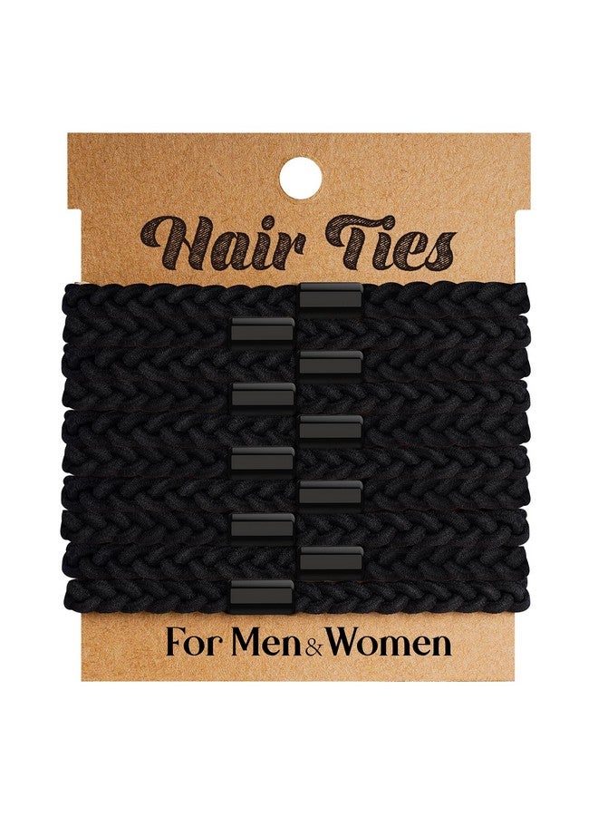 EasYoung 10pcs Braided Hair Ties for Thick & Curly Hair, No Crease Coils for Men & Women with Long Hair - Image 1