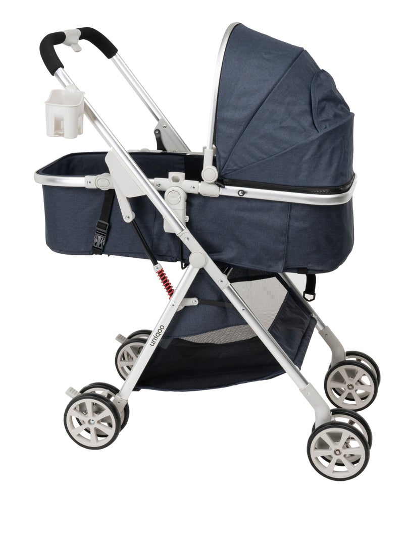 Uniqoo 6 Blue - Premium Portable Pram - pzsku/Z37EE66F275858248D749Z/45/_/1695035963/8b5c1ca4-3a54-4146-9c69-9403bc3cd176