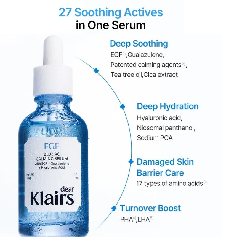 Klairs EGF Blue AC Calming Serum (MoCRA) (50g) - Image 5