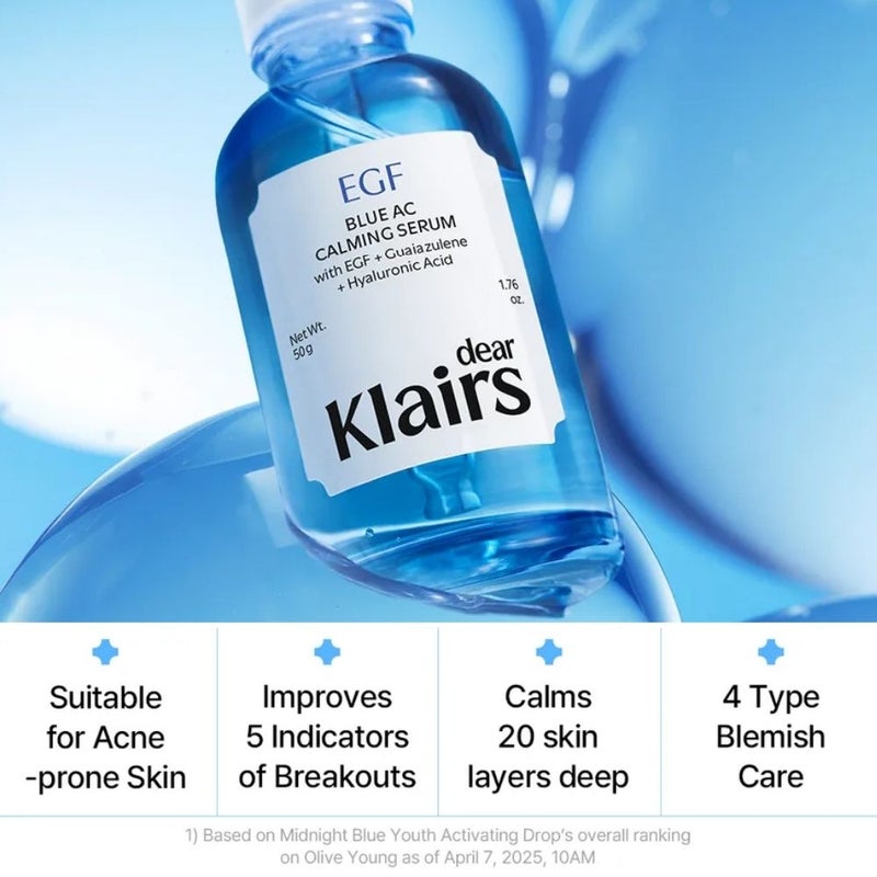 Klairs EGF Blue AC Calming Serum (MoCRA) (50g) - Image 2