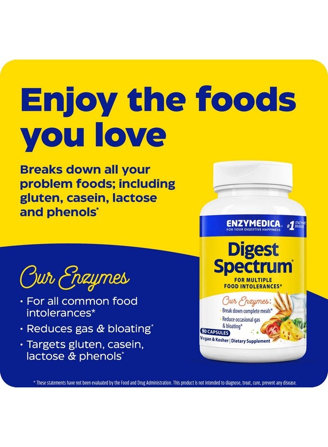 Enzymedica, Digest Spectrum, Dietary Supplement to Support Digestive Relief from Food Intolerances, Vegan, Non-GMO, 90 Capsules (45 Servings) - Image 5