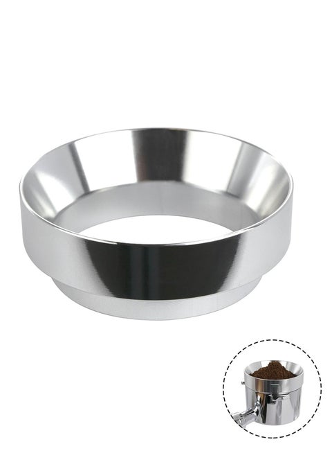 53mm Coffee Distribution Ring with Magnet – Strong Stability & Precise Brewing in an Elegant Silver Color