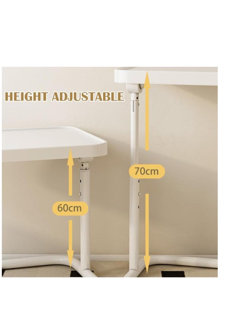 Golden Laptop Table with Adjustable Magnetic Desktop, Height Adjustable Folding Table Mate for Students Writting & Reading, Metal Frame Sofa Side Table, End Table, Bedside Table, TV Dinner Tray Table (Black)  - Image 5