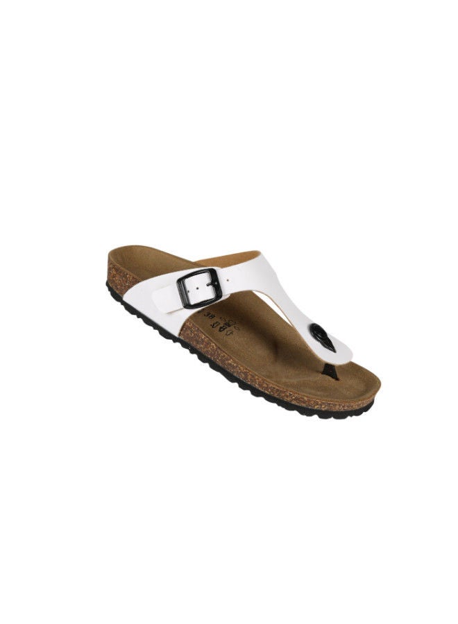 Biochic Ladies Slim Thong Sandals 012-459 1830PR-White - Image 1