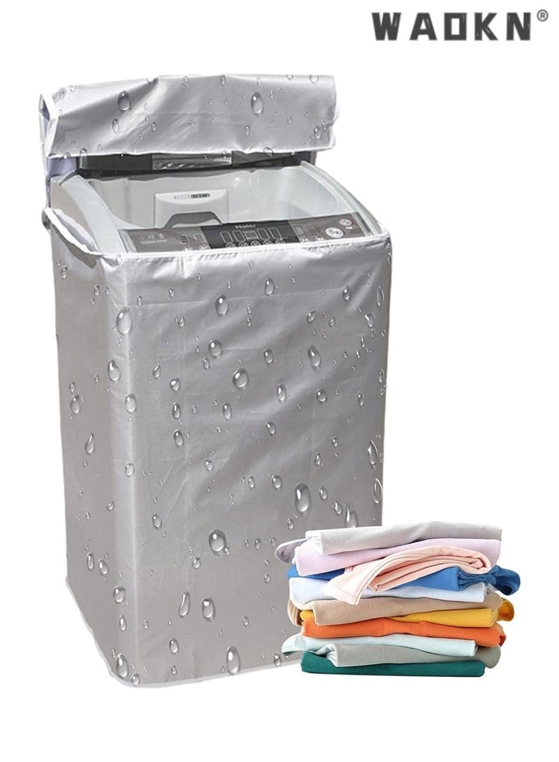 WAOKN Washer and Dryer Covers, Top Load Washing Machine Cover Laundry Dryer Protective Cover - Dustproof Waterproof Design for Easy Use, Fit for Most Front-loading Machines, Universal Fit - Image 1