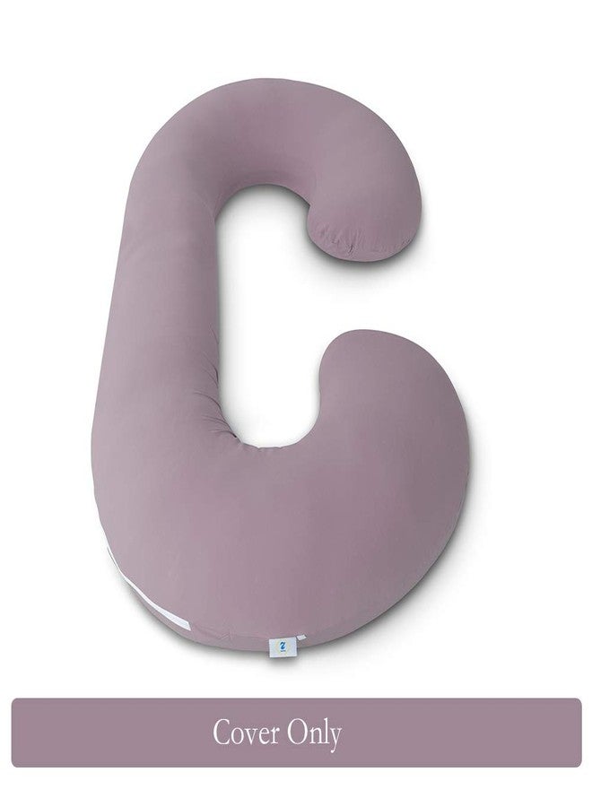 INSEN Pregnancy Body Cover,C Shaped Full Body Pillowcase (Purple Jersey) - Image 3