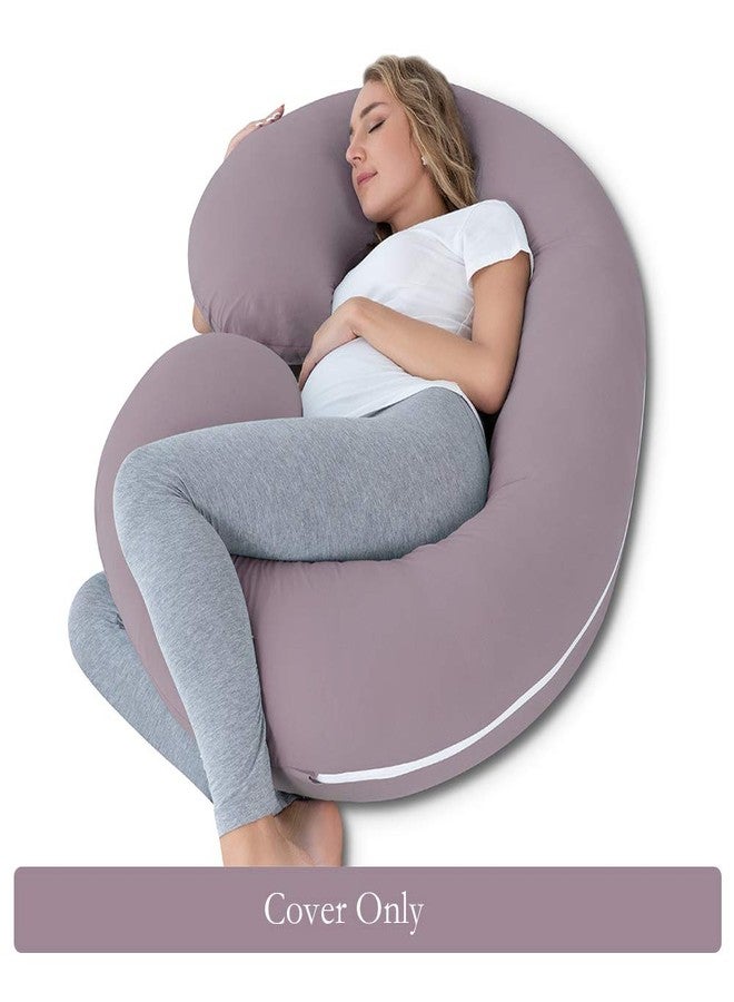 INSEN Pregnancy Body Cover,C Shaped Full Body Pillowcase (Purple Jersey) - Image 5