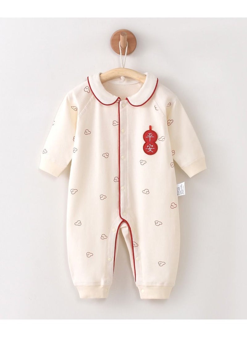 Loquat Baby Spring And Autumn Pure Cotton Bodysuit 
