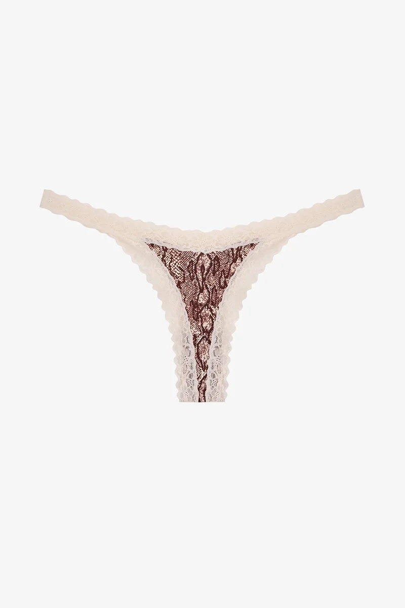 Penti PENTI Comfort Cotton Snake Print Thong
