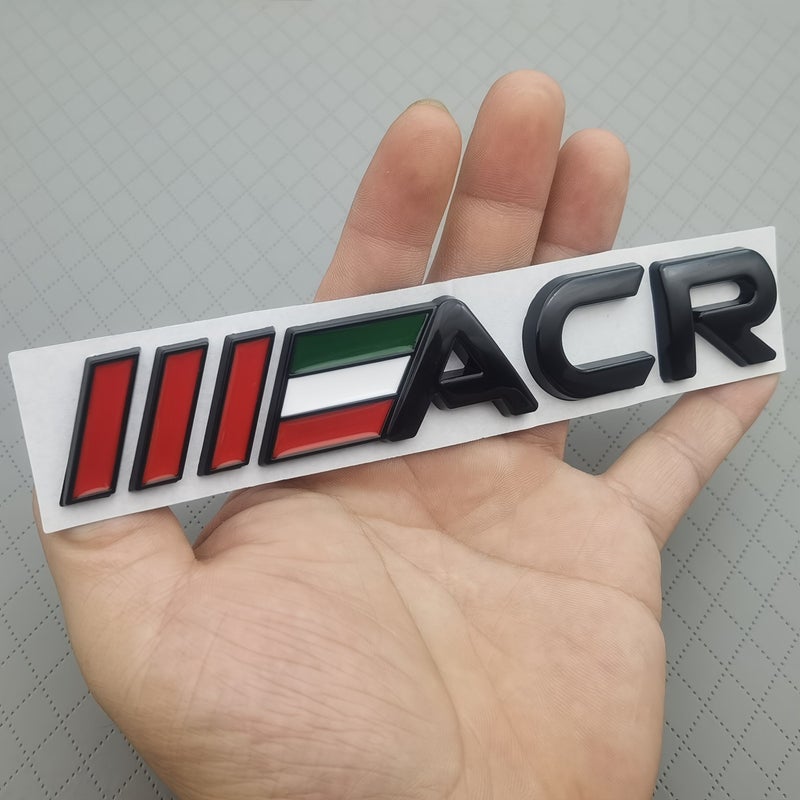 شارة شعار ACR ثلاثية الأبعاد فضية معدنية من سبائك الزنك لصق مباشر على صندوق السيارة والرفارف ملحق زينة خارجي للسيارة - Image 3
