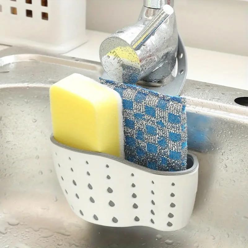 iDream Silicone Sink Soap Sponge Holder – Adjustable Strap, Water-Draining Design, Durable & Flexible, Fits Any Faucet – Ideal for Kitchen & Bathroom Organization (Pack of 2) - Image 5