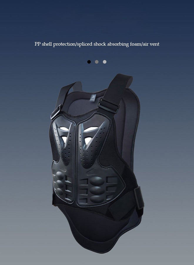DUNISO 5 Pcs Motorcycle Armbor Protection Jacket，Adjustable Motorcycle Armor with Reflective Stripe,Removable Motocross Spine Chest Protective Jacket Gear with Chest Back Spine Armor and Knee Elbow Protection Pad，for Motocross Cycling Skateboarding,XL,Black - Image 5