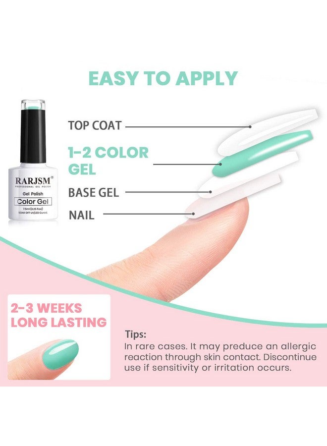 رارچسم مجموعة طلاء أظافر جل كوتون كاندي، مجموعة ألوان باستيل جل معكرون، وردي أرجواني أصفر أخضر أزرق، مجموعة طلاء أظافر 6 قطع 7.5 مل للربيع والصيف، جل طلاء أظافر ملون مطلوب - Image 5