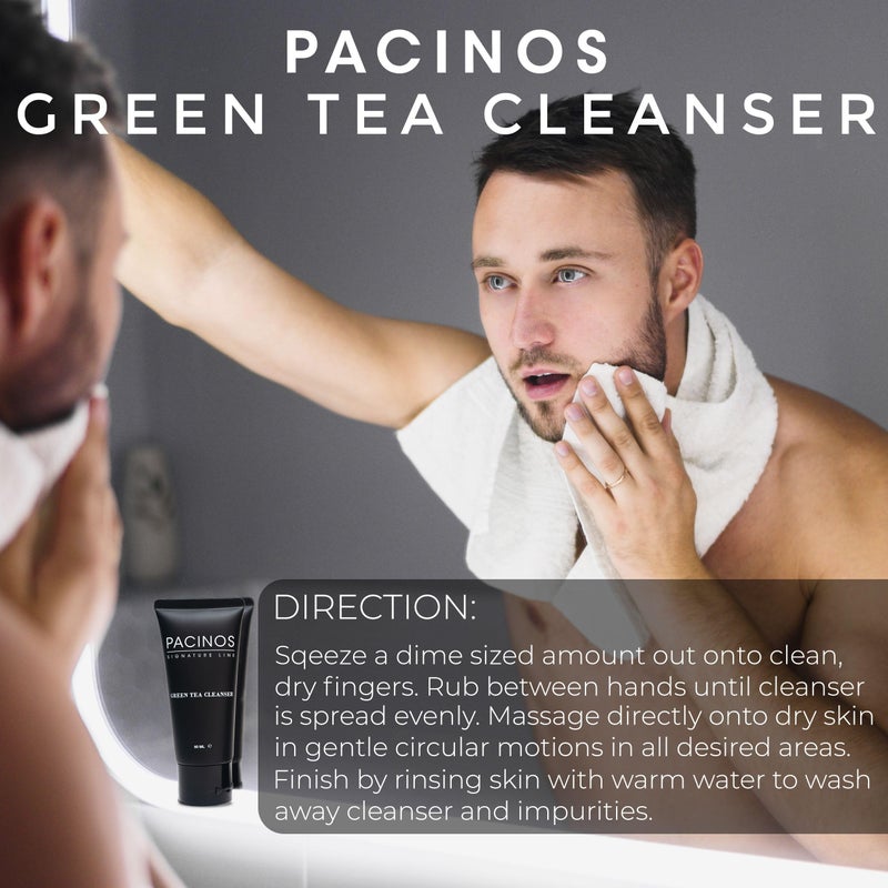 Pacinos Green Tea Cleanser - Gentle Facial Cleanser - Nourishing Antioxidant Face Wash for Balanced Skin - Image 4