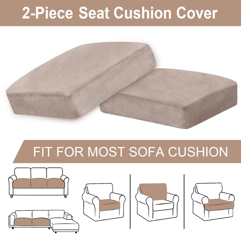 BT.WA Couch Cushion Cover Velvet 2 قطعة غطاء وسادة المقعد تمتد الأريكة Loveseat Couch الأريكة الأريكة منفصلة حامي الأثاث الأريكة (مساعدان أو مسند الظهر). - Image 5