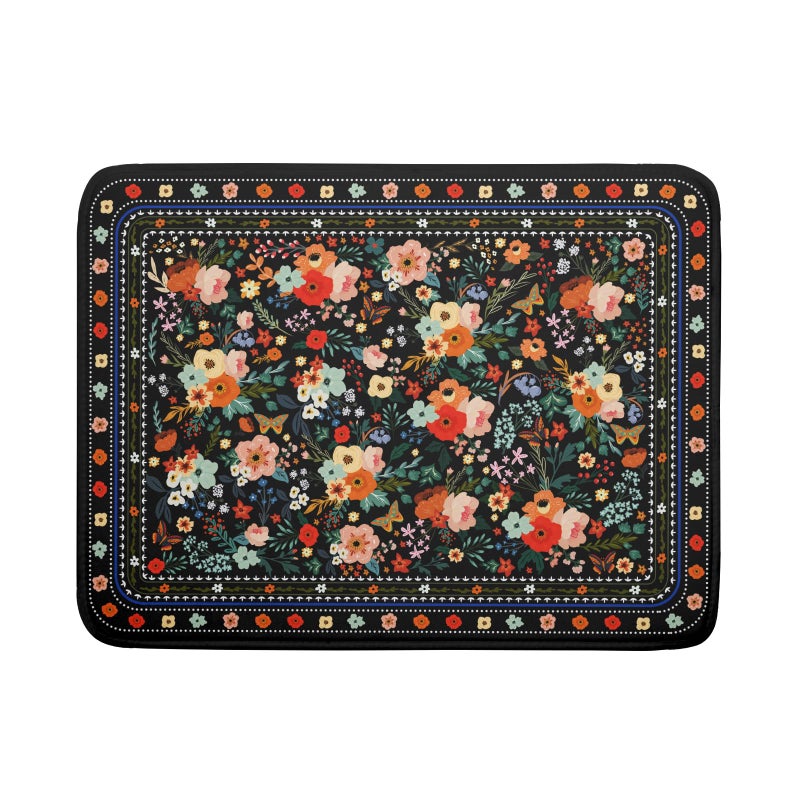 Giwawa Floral Microfiber Dish Drying Mat Large Absorbent Dish Drainer Rack Pad for Kitchen Counter - Image 1