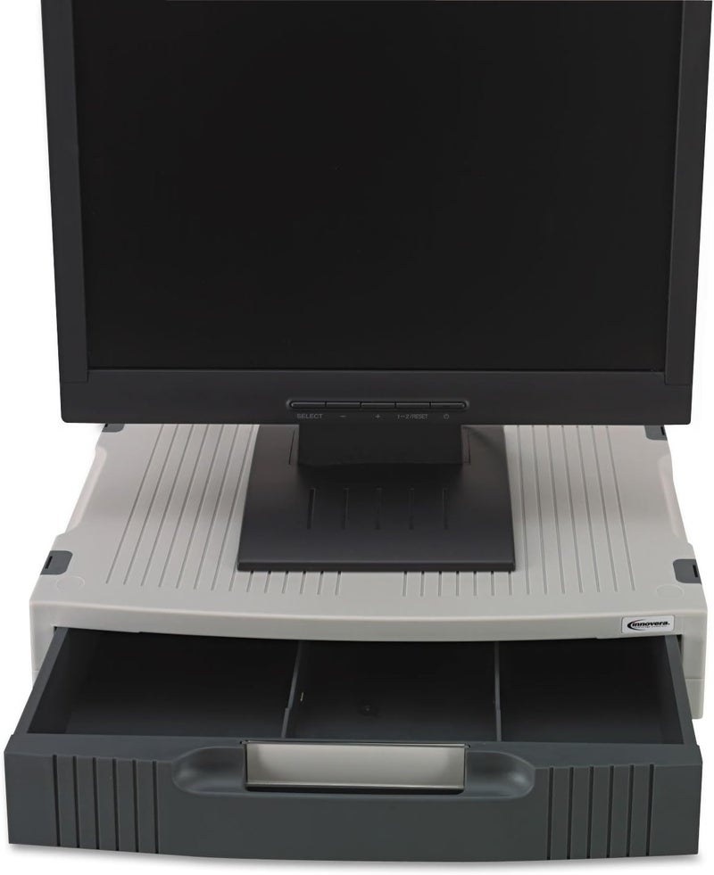 Innovera 55000 Basic LCD Monitor Stand 15 x 11 x 3 Light GrayCharcoal - Image 5